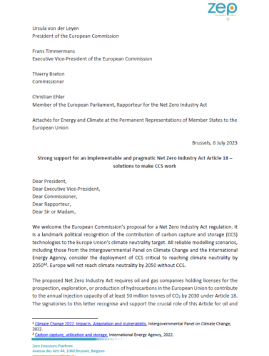 Open letter on Article 18 of the Net-Zero Industry Act