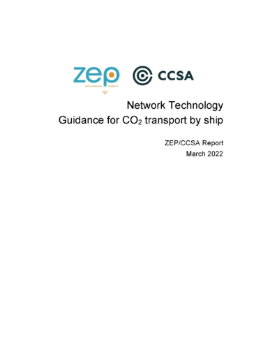 Guidance for CO2 transport by ship