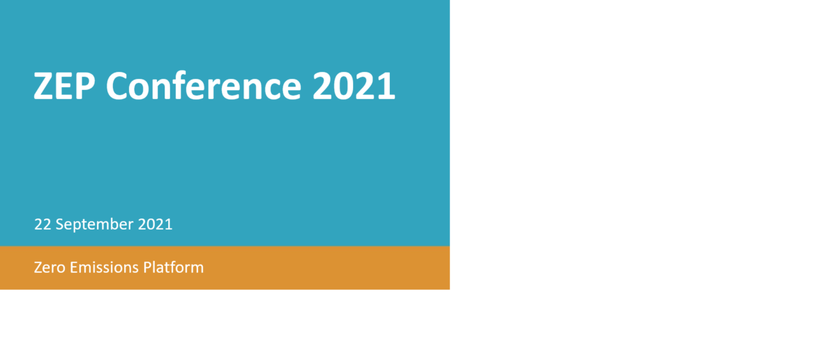 Zero Emissions Platform Conference 2021