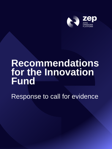 Recommendations for the Innovation Fund