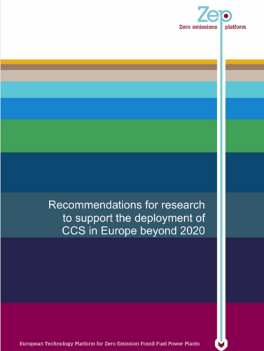 Recommendations for research to support the deployment of CCS in Europe beyond 2020