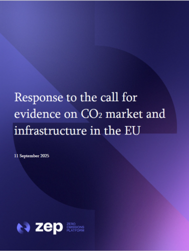 Recommendations for CO₂ market and infrastructure in the EU